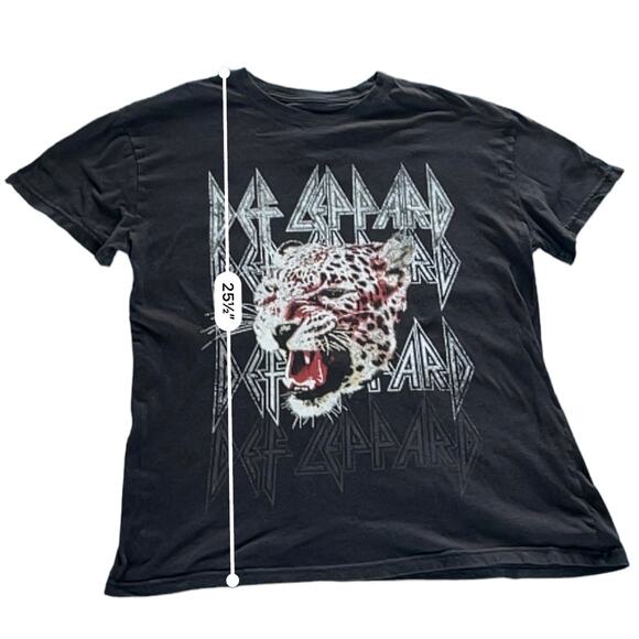 Def Leppard Graphic Tee Charcoal Gray Size XL - Picture 5 of 5